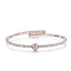 Bracciale a elastico donna Luca Barra con Quadrifoglio rosato BK1864