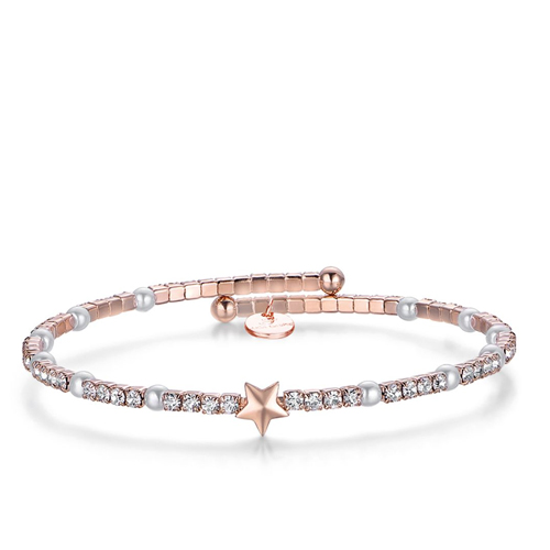 Bracciale-a-elastico-donna-Luca-Barra-con-Stella-rosata-BK1860 Bracciale a elastico donna Luca Barra con Stella rosata BK1860