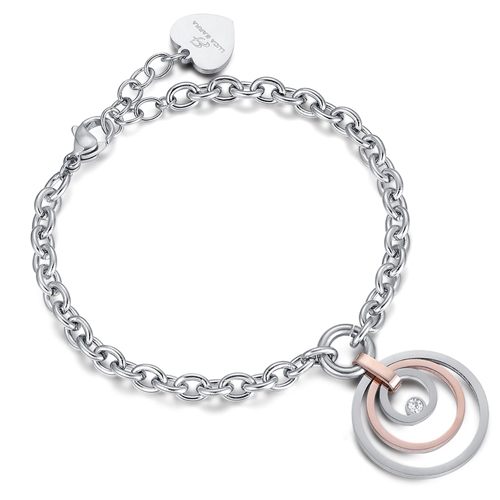Bracciale-donna-Luca-Barra-con-Cerchi-bicolore-BK1883 Bracciale donna Luca Barra con Cerchi bicolore BK1883