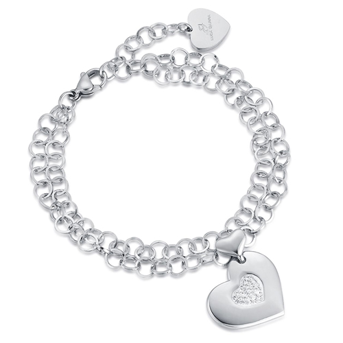 Bracciale-donna-Luca-Barra-con-Cuore-BK1899 Bracciale donna Luca Barra con Cuore BK1899