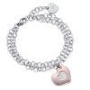 Bracciale donna Luca Barra con Cuore rosato BK1900