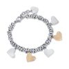 Bracciale donna Luca Barra con Cuori glitterati BK1885