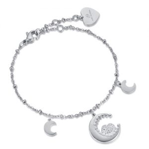 Bracciale donna Luca Barra con Luna e Cuore BK1901