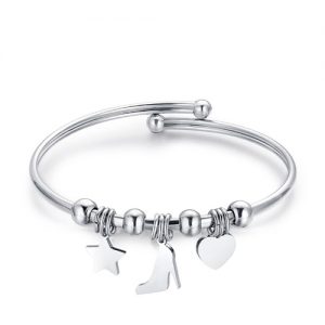 Bracciale donna Luca Barra con Scarpa Stella e Cuore BK1914