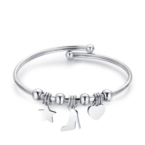 Bracciale-donna-Luca-Barra-con-Scarpa-Stella-e-Cuore-BK1914 Bracciale donna Luca Barra con Scarpa Stella e Cuore BK1914
