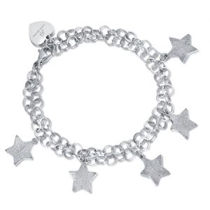 Bracciale donna Luca Barra con Stelle glitterate bianche BK1889