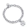 Bracciale donna Luca Barra con quadrifoglio e cuore BK1903