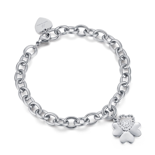 Bracciale-donna-Luca-Barra-con-quadrifoglio-e-cuore-BK1903 Bracciale donna Luca Barra con quadrifoglio e cuore BK1903