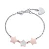 Bracciale donna Luca Barra con stelle rosate BK1898