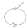 Bracciale donna Melitea Gioielli con Anello e Cuore MB188