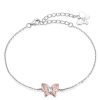 Bracciale donna Melitea Gioielli con Farfalla rosata MB138