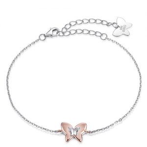 Bracciale donna Melitea Gioielli con Farfalla rosata MB138