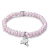 Bracciale elastico donna con cristalli rosa e Fenicottero BK1773