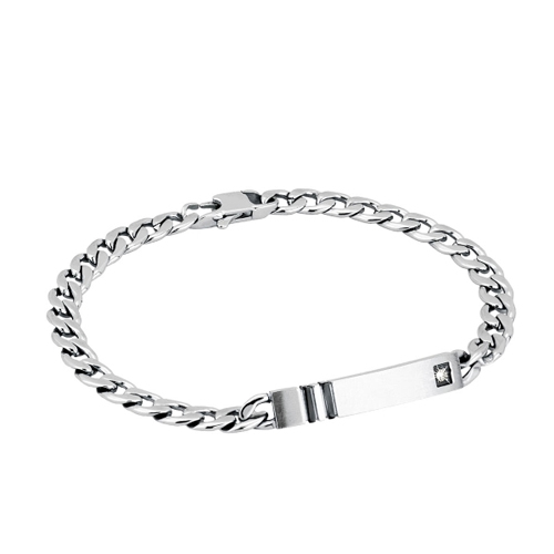 Bracciale-uomo-2Jewels-con-piastra-lucida-231411á Bracciale uomo 2Jewels con piastra lucida 231411