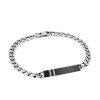Bracciale uomo 2Jewels con piastra nera 231410