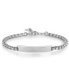 Bracciale uomo Luca Barra con piastrina BA1092