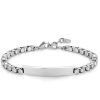 Bracciale uomo Luca Barra con piastrina BA1093