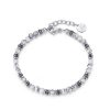 Bracciale uomo Luca Barra con pietre bianche BA1182