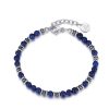 Bracciale uomo Luca Barra con pietre blu BA1181
