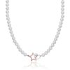 Collana di perle donna Luca Barra con Cuore e Stella CK1439