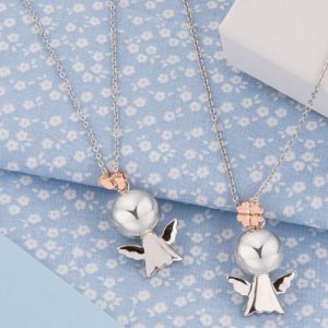 Collana donna Chiama Angeli con angioletto e quadrifoglio CK1221