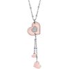 Collana donna Luca Barra con Cuore e pendenti rosati CK1448