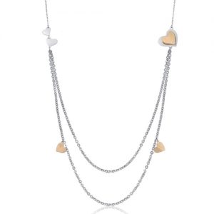 Collana donna Luca Barra con Cuori glitterati CK1432