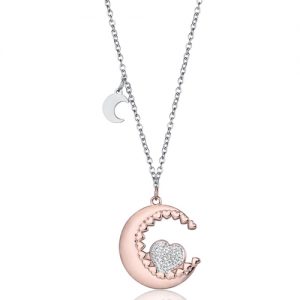 Collana donna Luca Barra con Luna e Cuore CK1452