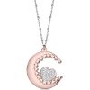 Collana donna Luca Barra con Luna e Cuore rosè CK1454