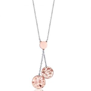 Collana donna Luca Barra con pendenti Effetto Martellato CK1400