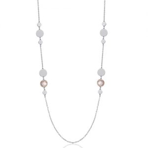 Collana donna Luca Barra con pietre rosa CK1466