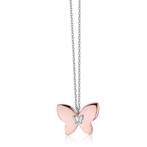 Collana-donna-Melitea-Gioielli-con-Farfalla-rosata-MC211 Collana donna Melitea Gioielli con Farfalla rosata MC211