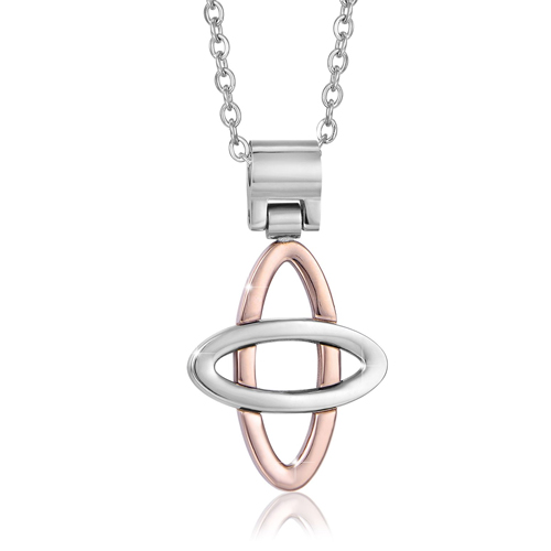 Collana-uomo-Luca-Barra-con-Croce-Stilizzata-bicolore-CA409 Collana uomo Luca Barra con Croce Stilizzata bicolore CA409