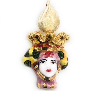 Orecchini donna in ceramica siciliana Teste di Moro