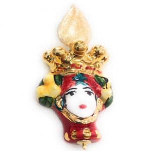 Orecchini donna in ceramica siciliana Teste di Moro