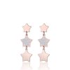 Orecchini donna pendenti Luca Barra con stelle rosate OK1059