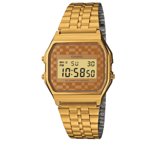 Orologio-donna-Casio-Motivo-a-Scacchi-A159WGEA-9AEF Orologio donna Casio Motivo a Scacchi A159WGEA-9AEF