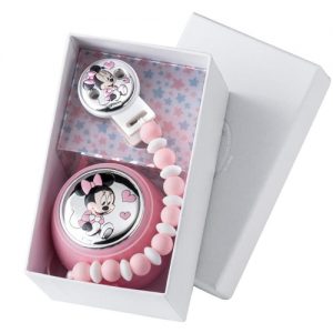 Set pinza e portaciuccio bimba Valenti linea Disney Minnie D369RA