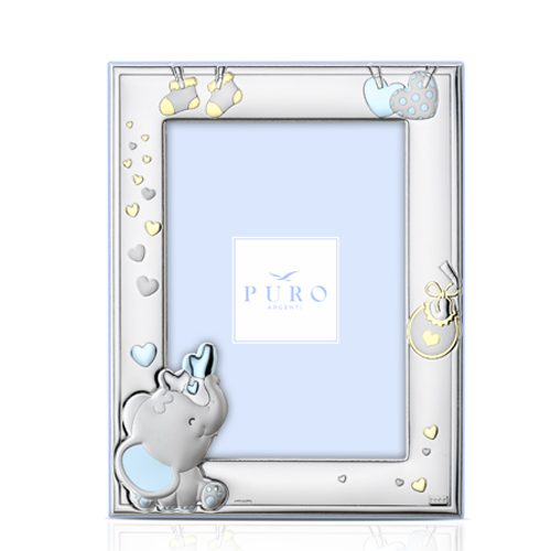 Cornice-bimbo-in-argento-laminato-PURO-13ù18-Elefantino-8541-13C Cornice bimbo in argento laminato PURO 13×18 Elefantino 8541-13C