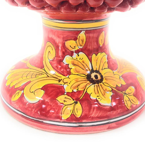 Pigna-rossa-in-ceramica-siciliana-artigianale