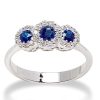 Anello PG Gioielli Oro bianco con Zaffiri e Diamanti ANTTONDAZ/1