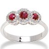 Anello PG Gioielli oro bianco con rubini e diamanti ANTTONDAR/1