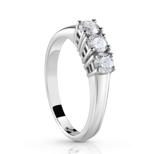 Anello-Trilogy-in-oro-bianco-con-diamanti Anello Trilogy in oro bianco con diamanti