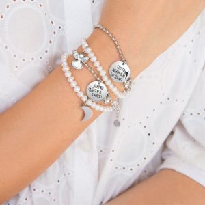 Bracciale di perle donna Luca Barra con Angelo BK1580