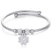 Bracciale donna rigido con Quadrifoglio BK1948