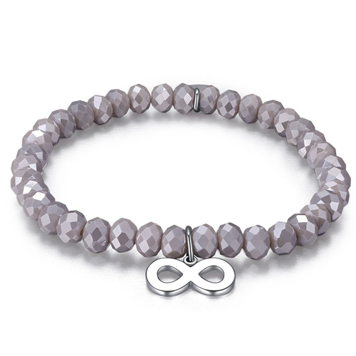 Bracciale-elastico-donna-Luca-Barra-con-cristalli-Grigi-e-Simbolo-Infinito-BK1767 Bracciale elastico donna Luca Barra con cristalli Grigi e Simbolo Infinito BK1767