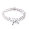 Bracciale elastico donna Luca Barra con cristalli e Luna BK1765