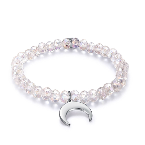 Bracciale-elastico-donna-Luca-Barra-con-cristalli-e-Luna-BK1765 Bracciale elastico donna Luca Barra con cristalli e Luna BK1765