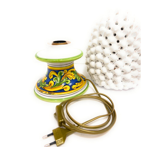 Lampada-Pigna-Bianca-in-Ceramica-Siciliana-Artigianale