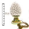 Lampada Pigna Bianca in Ceramica Siciliana Artigianale